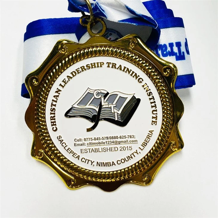 Metallic Running Medal For Marathon Sport Event